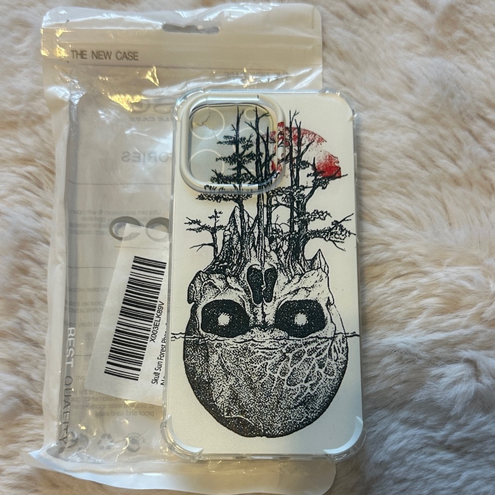 White Artistic skull iPhone Case 13